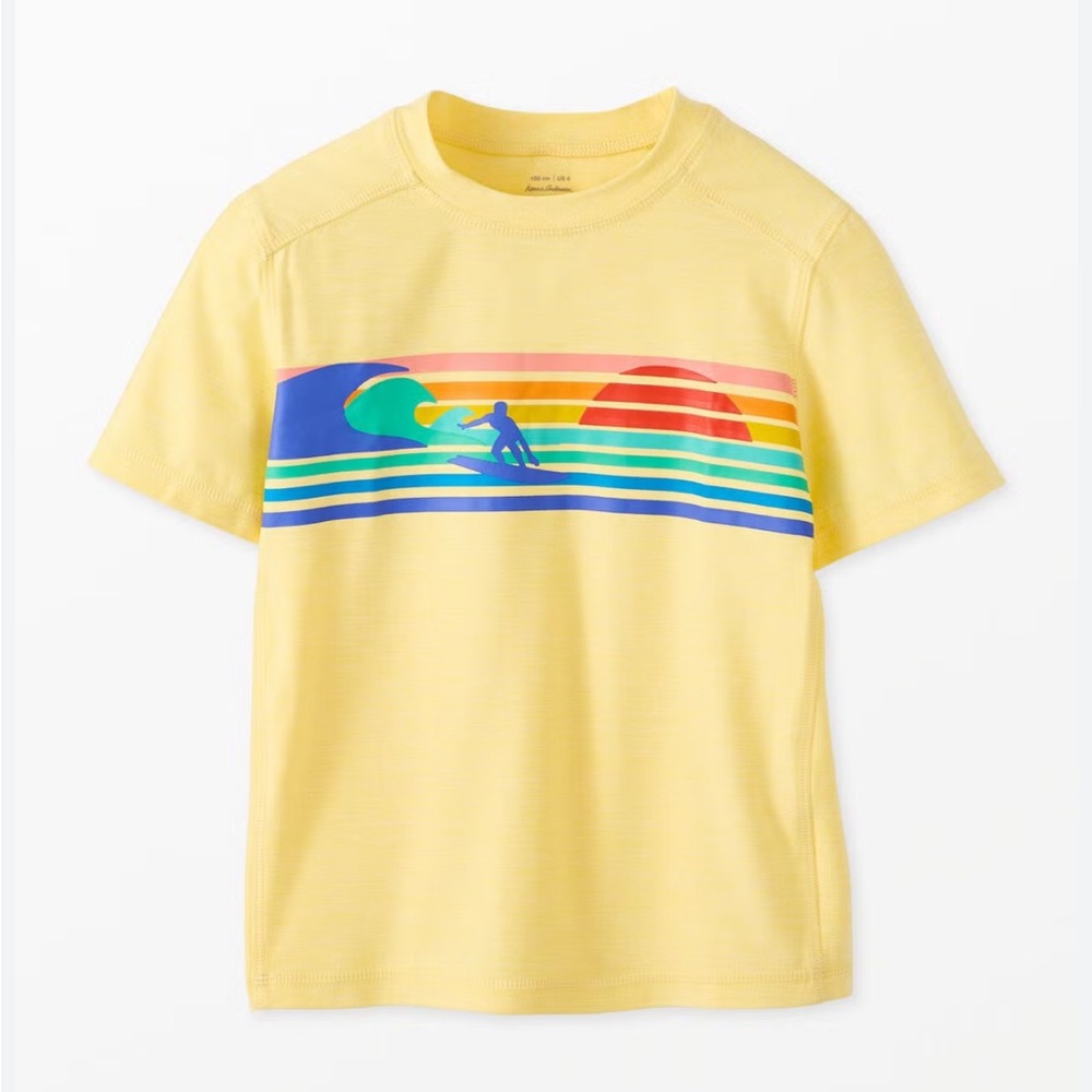 *Hanna Andersson Yellow Surf Graphic Rashguard - Picture 1 of 4